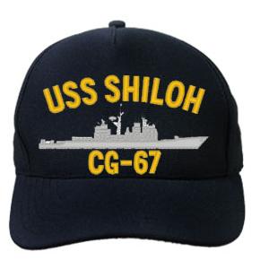 USS Shiloh CG-67 Cap (Dark Navy) (Direct Embroidered)