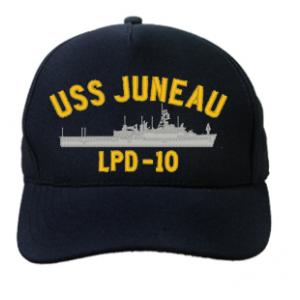 USS Juneau LPD-10 Cap (Dark Navy) (Direct Embroidered)