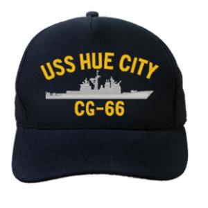 USS Hue City CG-66 Cap (Dark Navy) (Direct Embroidered)