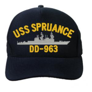 USS Spruance DD-963 Cap (Dark Navy) (Direct Embroidered)