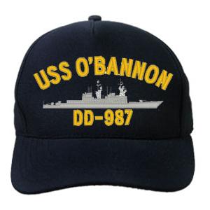 USS O'Bannon DD-987 Cap (Dark Navy) (Direct Embroidered)
