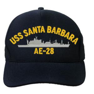 USS Santa Barbara AE-28 Cap (Dark Navy) (Direct Embroidered)