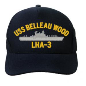 USS Belleau Wood LHA-3 Cap (Dark Navy) (Direct Embroidered)