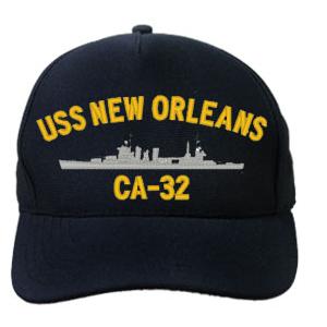 USS New Orleans CA-32 Cap (Dark Navy) (Direct Embroidered)