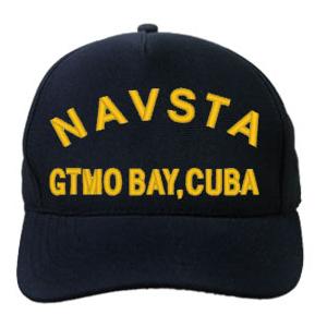 NAVSTA Gtmo Bay, Cuba Cap with Letters Only (Dark Navy) (Direct Embroidered)