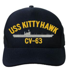 USS Kitty Hawk CV-63 Cap (Dark Navy) (Direct Embroidered)