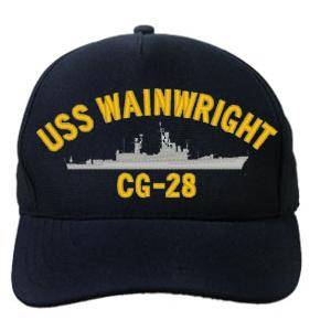 USS Wainwright CG-28 Cap (Dark Navy) (Direct Embroidered)