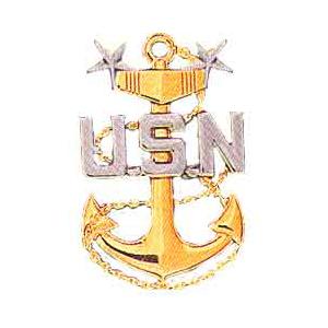 Navy Master Chief Petty Officer Cap Badge