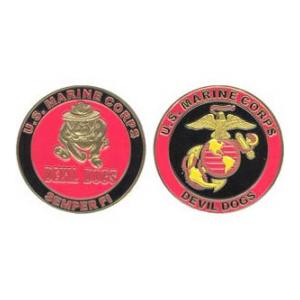 USMC Devil Dog Semper Fi Challenge Coin