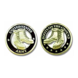 U.S. Army Boots Cutout Challenge Coin