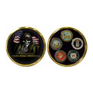 OEF Skull & Flag Challenge Coin