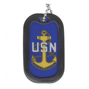 US Navy Chief Petty Officer Dog Tag with Anchor