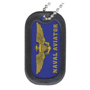 US Navy Aviator Dog Tag with Wing
