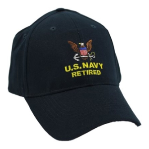 Navy Retired Extreme Embroidery Cap with Anchor Logo