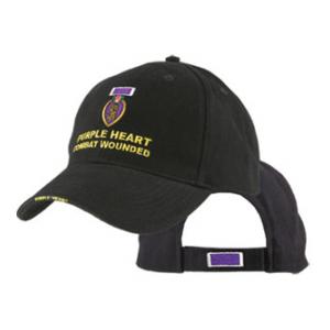 Purple Heart Combat Wounded Extreme Embroidery Cap