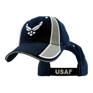 Air Force Striped Cap (Dark Navy/Grey)
