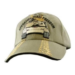 Operation Iraqi Freedom Cap w/ Tank (Khaki)