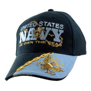 US Navy Cap We Own The Seas (Dark Navy Blue Cap w/ Logo )
