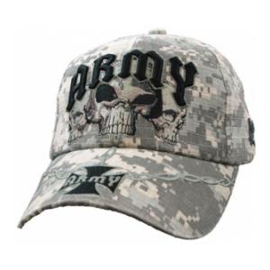 U.S. Army Skulls Extreme Embroidery Cap (ACU)