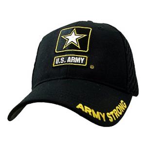 U.S. Army Star Logo Cap with Mesh Back (Black)