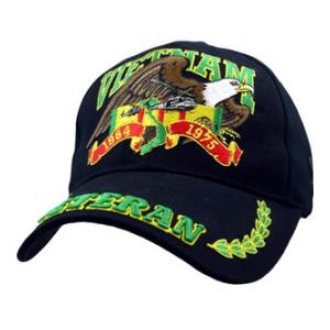 Vietnam Veteran Cap w/Eagle (Black)