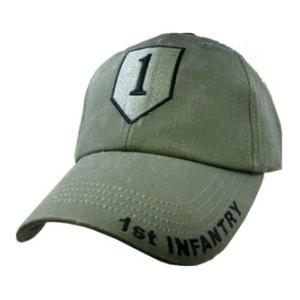 1st Infantry Division Subdued Cap (OD Green)