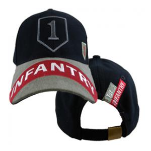 1st Infantry Division Gray Logo Cap (Black & OD)