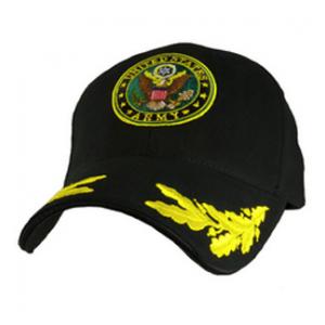 Army Seal Cap w/ Gold Scrambled Eggs (Black)