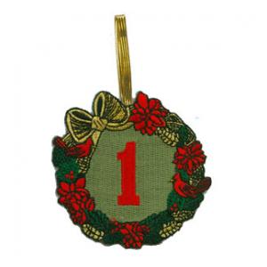 Embroidered 1st Infantry Division Christmas Ornament