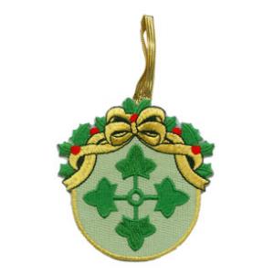 Embroidered 4th Infantry Division Christmas Ornament