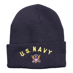 Navy Logo Watch Cap (Navy Blue)
