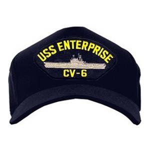 USS Enterprise CV-6 Cap (Dark Navy) (Direct Embroidered)