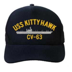 USS Kitty Hawk CV-63 Cap (Dark Navy) (Direct Embroidered)