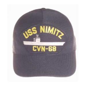 USS Nimitz CVN-68 Cap (Dark Navy) (Direct Embroidered)