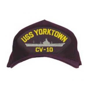 USS Yorktown CV-10 Cap (Dark Navy) (Direct Embroidered)