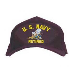 U. S. Navy Retired Cap with Seabee Logo (Dark Navy)