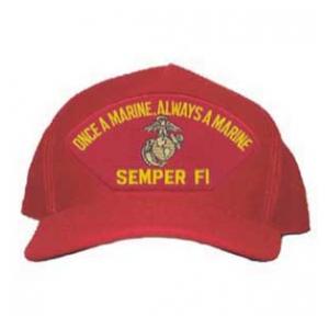Once A Marine Always A Marine Cap (Red)