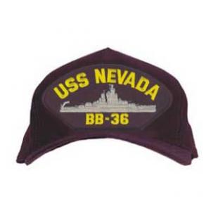 USS Nevada BB-36 Cap (Dark Navy)(Direct Embroidered)
