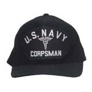 U. S. Navy Corpsman Cap with Emblem (Dark Navy)