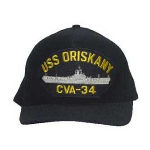 USS Oriskany CVA-34 Cap (Dark Navy) (Direct Embroidered)