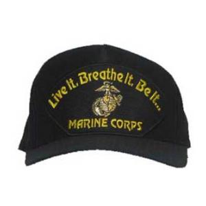Live it. Breathe It. Be It. Marine Corps Cap (Black)