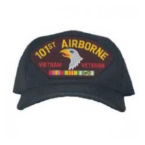 101st Airborne Vietnam Veteran Cap with 3 Ribbons and Eagle