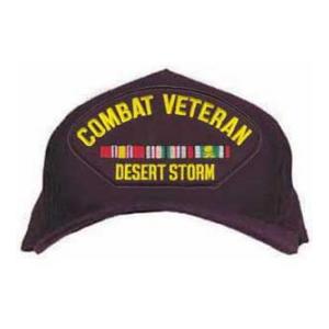 Combat Veteran Desert Storm Cap with 3 Ribbons