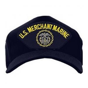 U. S. Merchant Marine Cap with Logo (Dark Navy)