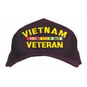 Vietnam Veteran Cap with 3 Ribbons