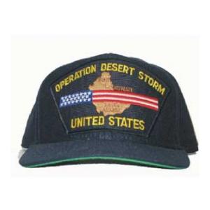 Operation Desert Storm  US Cap with Flag and Map