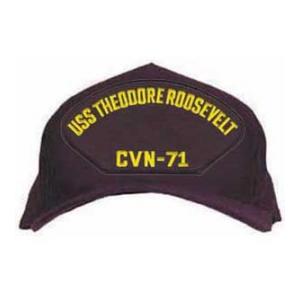 USS Theodore Roosevelt CVN-71 Cap (Dark Navy) (Direct Embroidered)