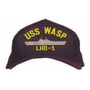 USS Wasp LHD-1 Cap (Dark Navy) (Direct Embroidered)