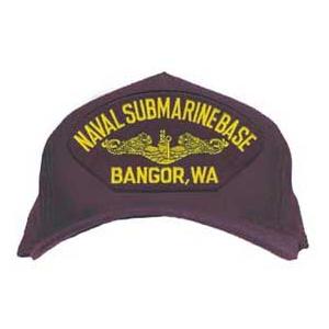 Naval Submarine Base - Bangor, WA Cap with Gold Emblem (Dark Navy)
