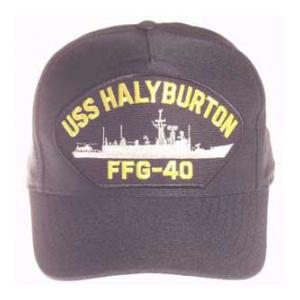 USS Halyburton FFG-40 Cap (Dark Navy) (Direct Embroidered)